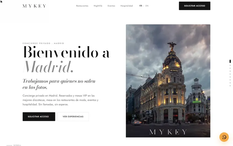 Web de MYKEY
